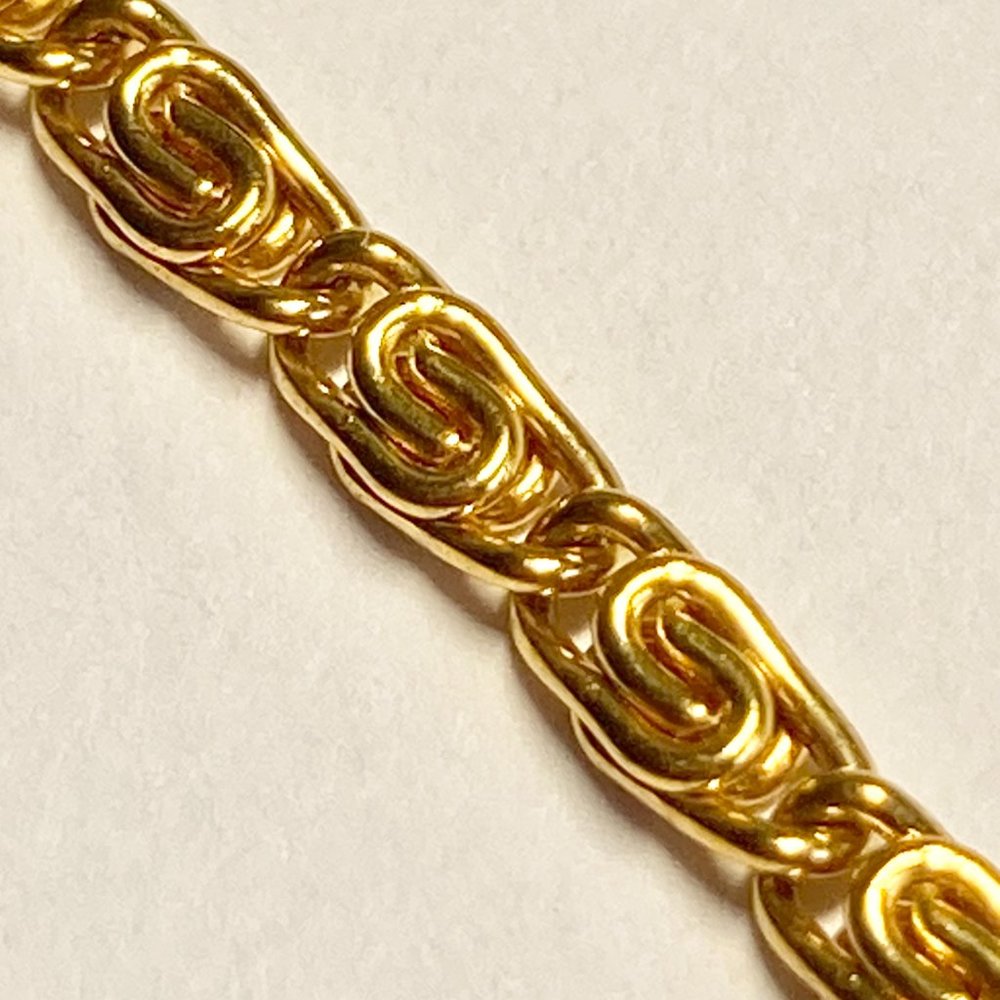 Vintage Gold Byzantine Chain Necklace 24" Plated New Swirl Mens Womens Long